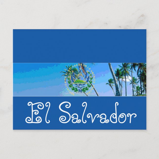 Carte Postale Drapeau El Salvador (Devant)