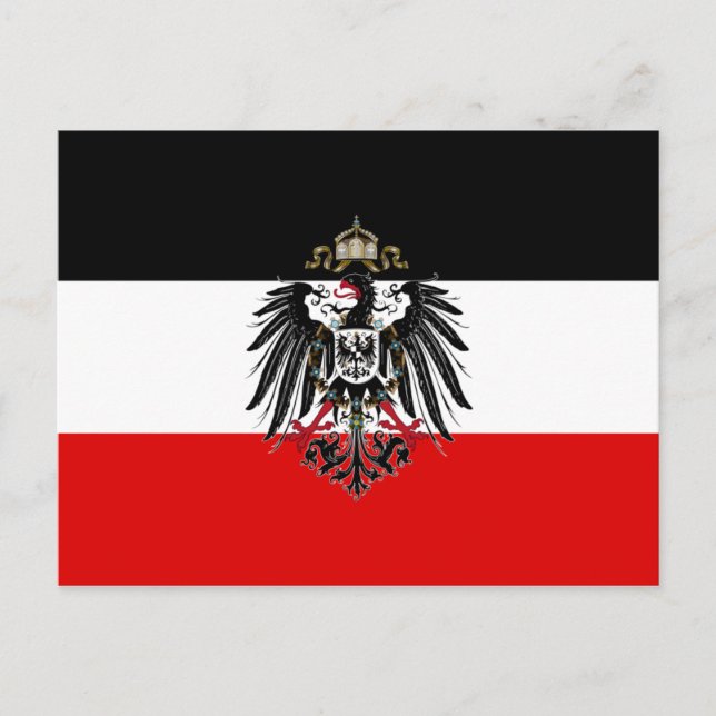 Carte Postale Drapeau Empire allemand (Devant)
