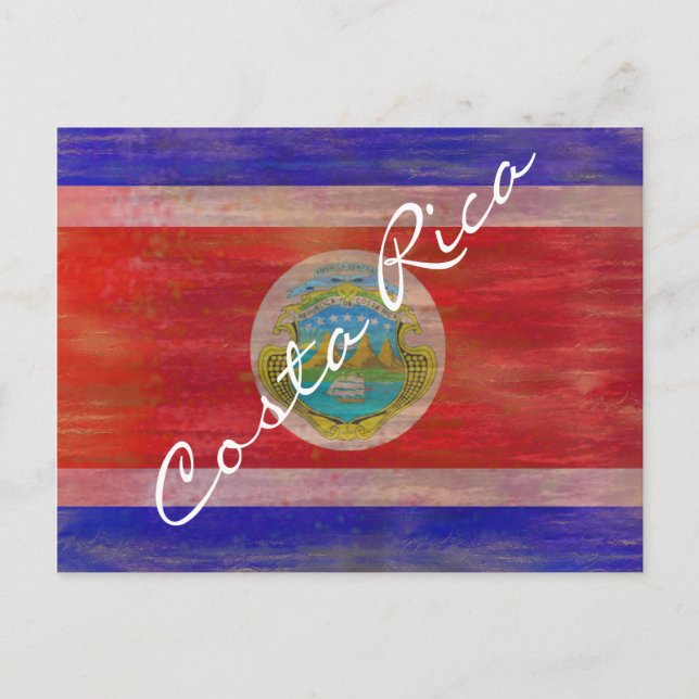 Carte Postale Drapeau en détresse du Costa Rica (Devant)