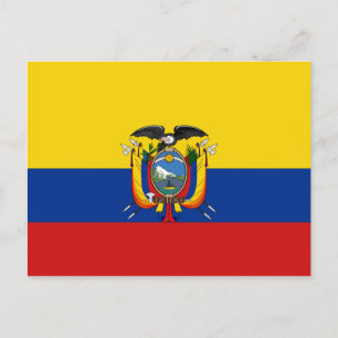 Carte postale Drapeau Équateur
