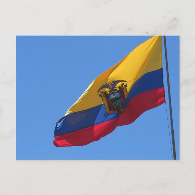 Carte Postale drapeau équateur (Devant)