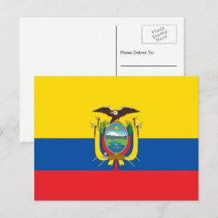 Carte Postale Drapeau équatorien, Drapeau équatorien