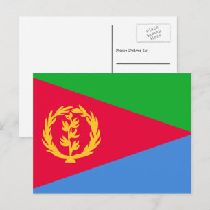 Carte Postale Drapeau érythréen, Drapeau de l'Érythrée