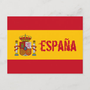 carte postale drapeau espagne