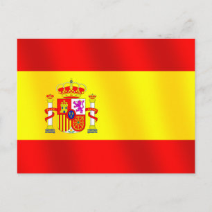 Carte Postale Drapeau espagnol pour Espagnols du monde entier
