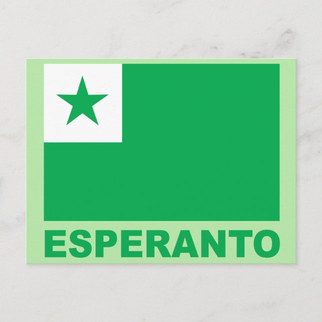 Carte Postale Drapeau espéranto, (Devant)