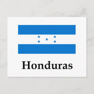 Carte Postale Drapeau Et Nom Du Honduras