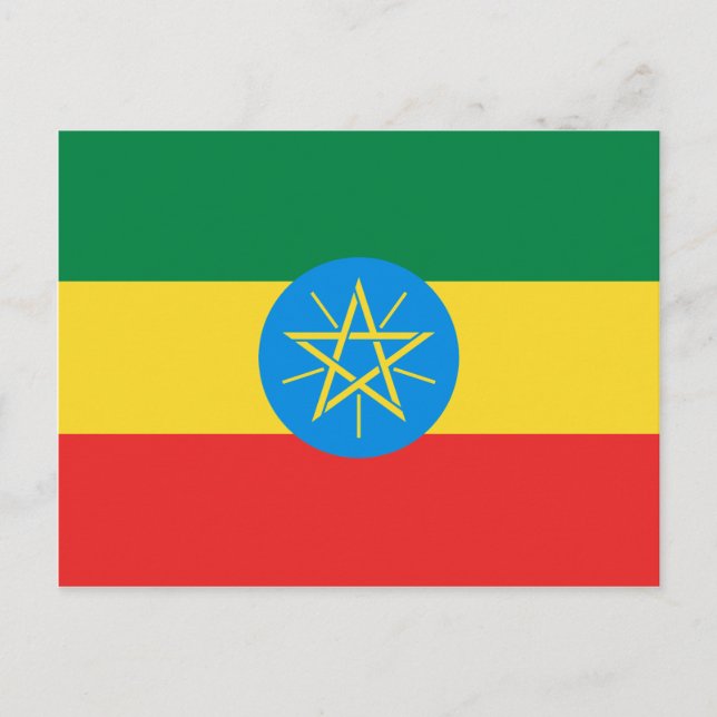 Carte postale Drapeau Éthiopie (Devant)