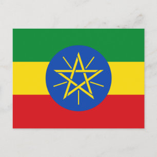 Carte Postale Drapeau Éthiopie