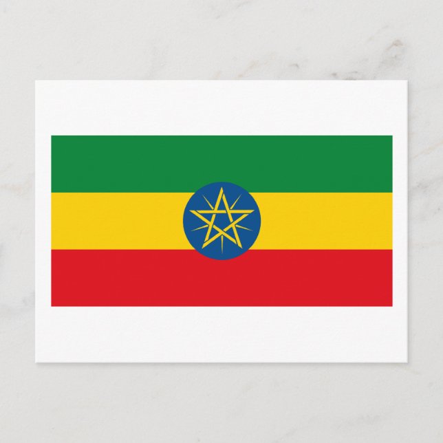 Carte postale Drapeau Éthiopie (Devant)