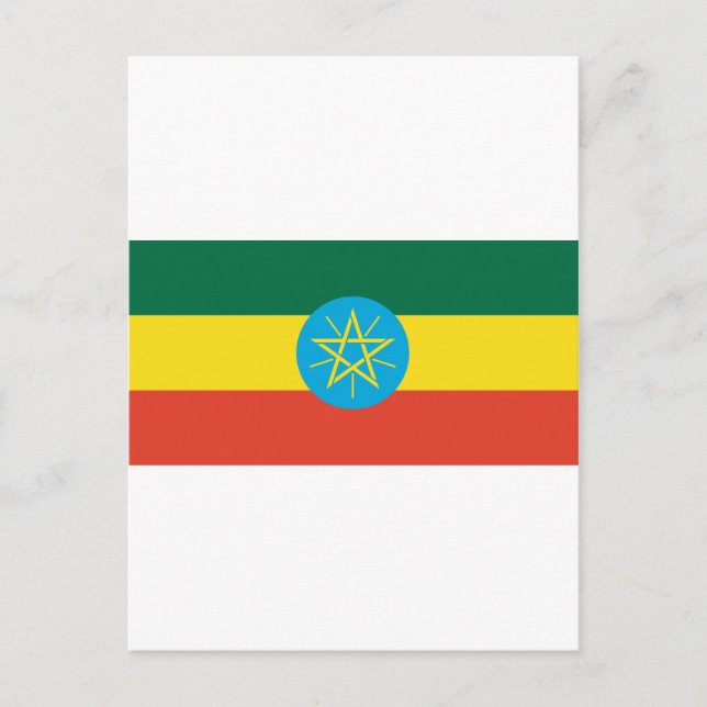 Carte Postale Drapeau éthiopien (Devant)