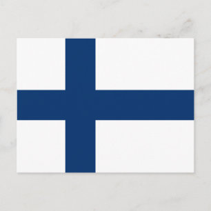 Carte Postale Drapeau Finlande