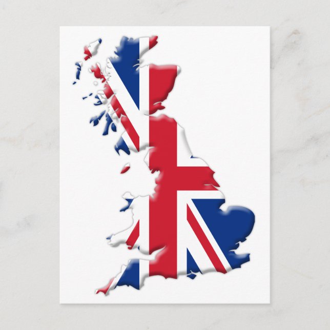 Carte Postale Drapeau-forme britannique (Devant)