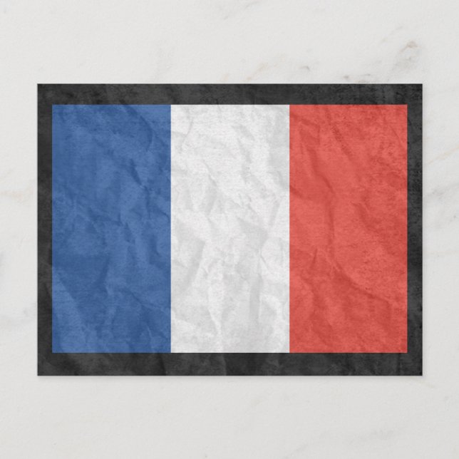 Carte Postale Drapeau français (Devant)