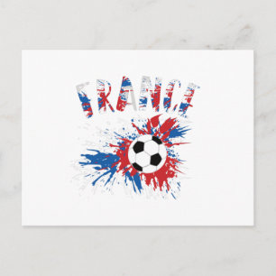 Carte Postale Drapeau France de balle de football