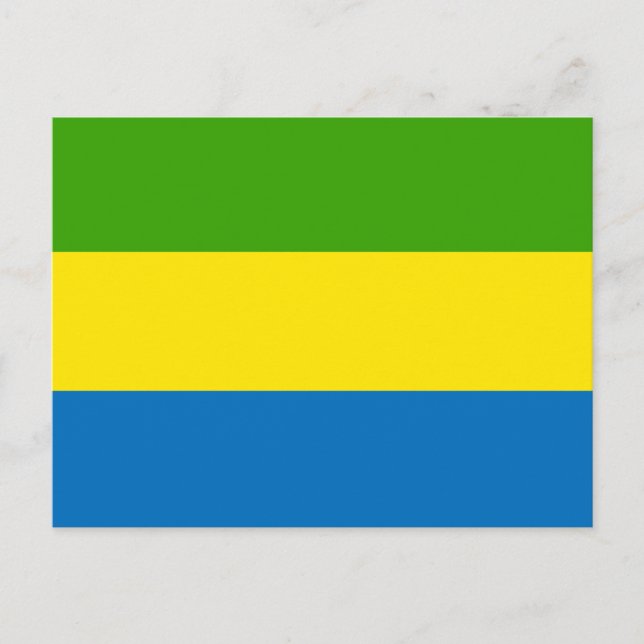 Carte Postale Drapeau Gabon (Devant)