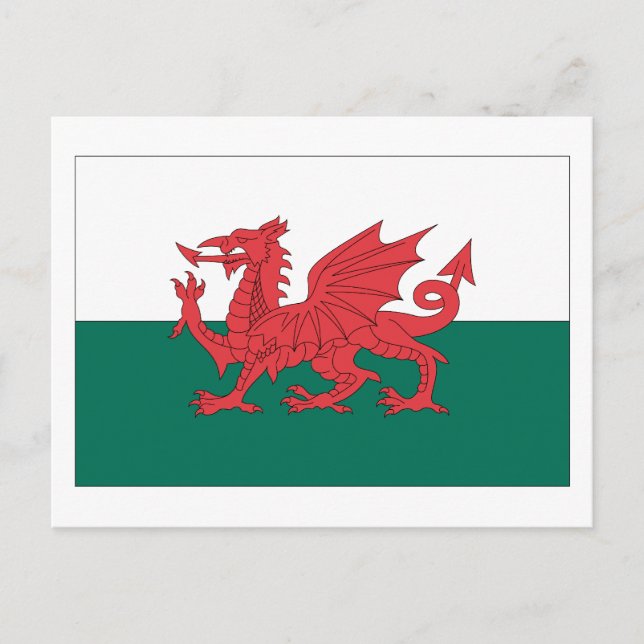 Carte Postale Drapeau gallois (Devant)