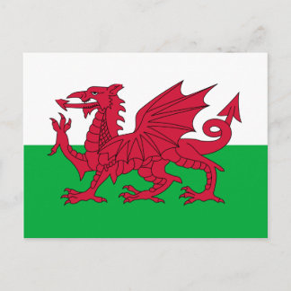 Carte Postale Drapeau gallois (Pays de Galles) (Dragon gallois)
