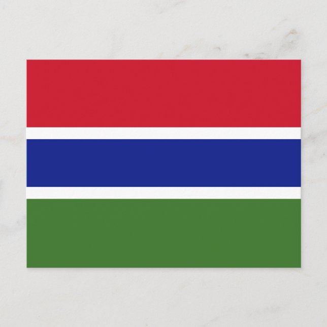 Carte Postale Drapeau Gambie (Devant)