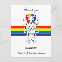 Drapeau gay pride Drôle Drôle Lions Mariage Merci
