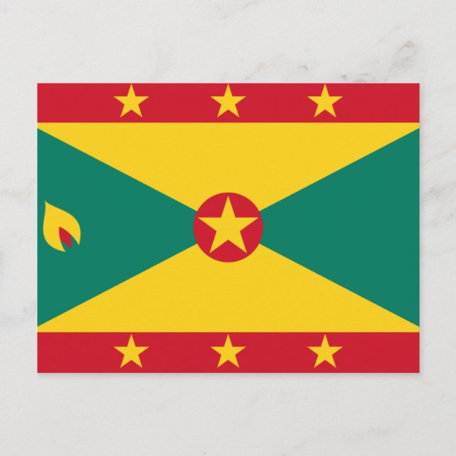 Carte Postale Drapeau Grenade GD (Devant)