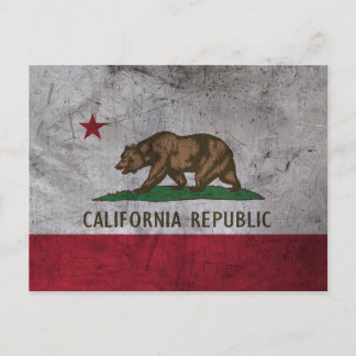 Carte Postale Drapeau Grunge California