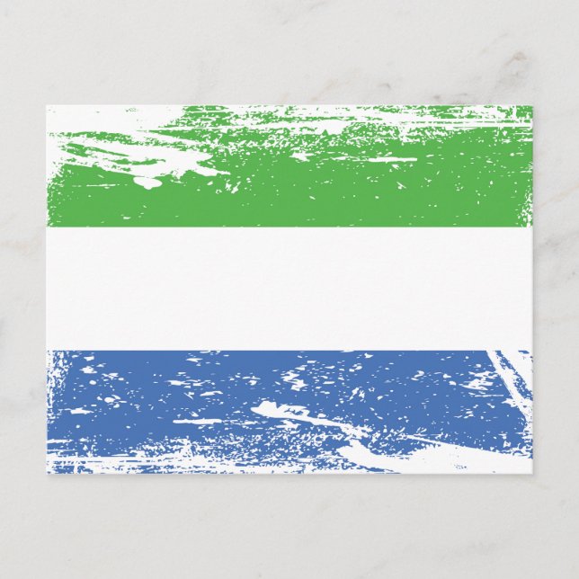 Carte Postale Drapeau Grunge Sierra Leone (Devant)