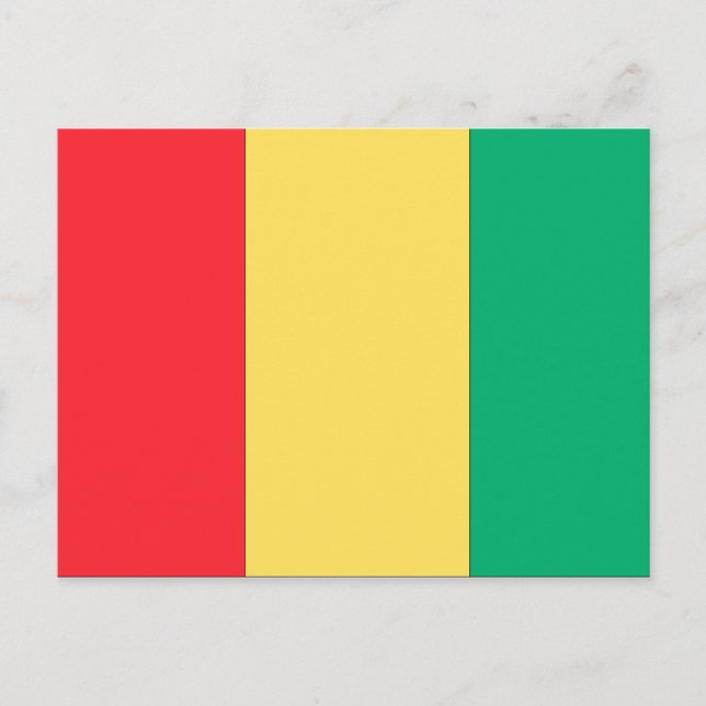 Carte Postale Drapeau Guinée (Devant)