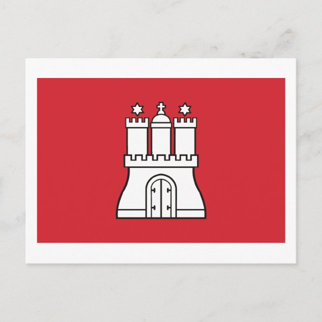 Carte postale Drapeau Hambourg (Devant)