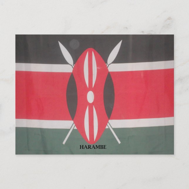 Carte Postale Drapeau Harambe vintage Kenya (Devant)