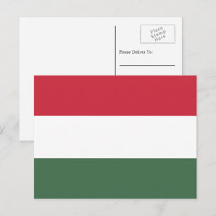 Carte Postale Drapeau hongrois, Drapeau hongrois
