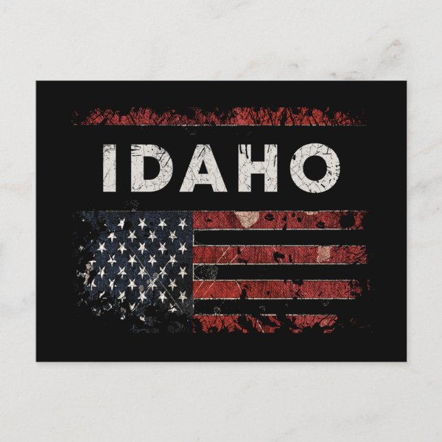 Carte Postale Drapeau Idaho USA (Devant)