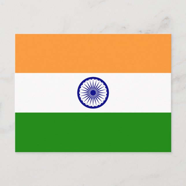 Carte postale Drapeau Indien (Devant)