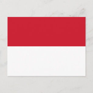 Carte Postale Drapeau Indonésie