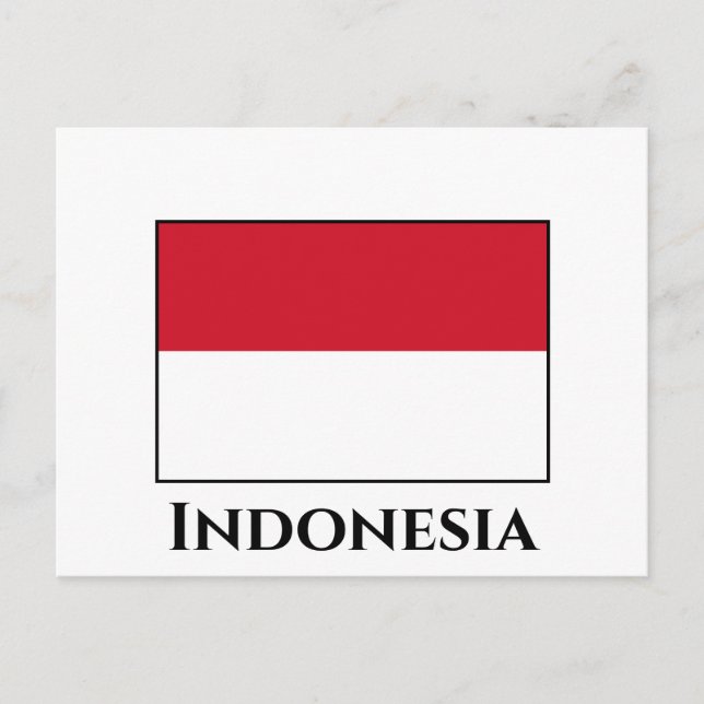 Carte Postale Drapeau indonésien (Devant)