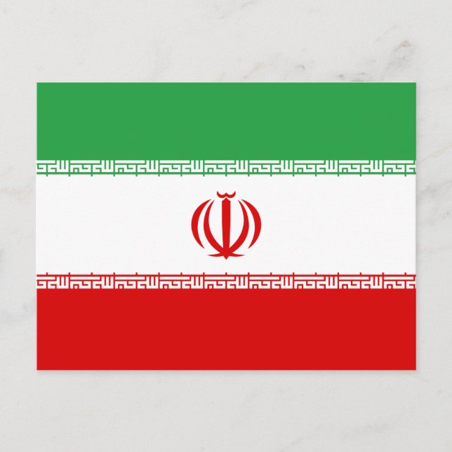 Carte Postale Drapeau Iran (Devant)