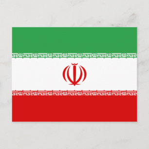 Carte Postale Drapeau iranien (Iran) (Persan)