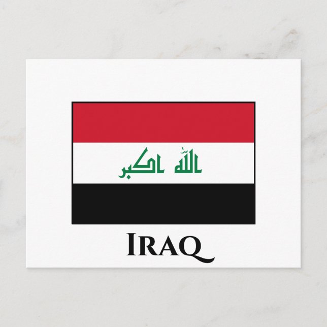 Carte Postale Drapeau Iraq (Iraq) (Devant)