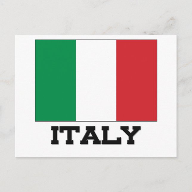 Carte Postale Drapeau Italie (Devant)