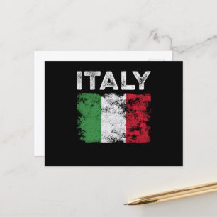 Carte Postale Drapeau Italie en détresse - Drapeau italien