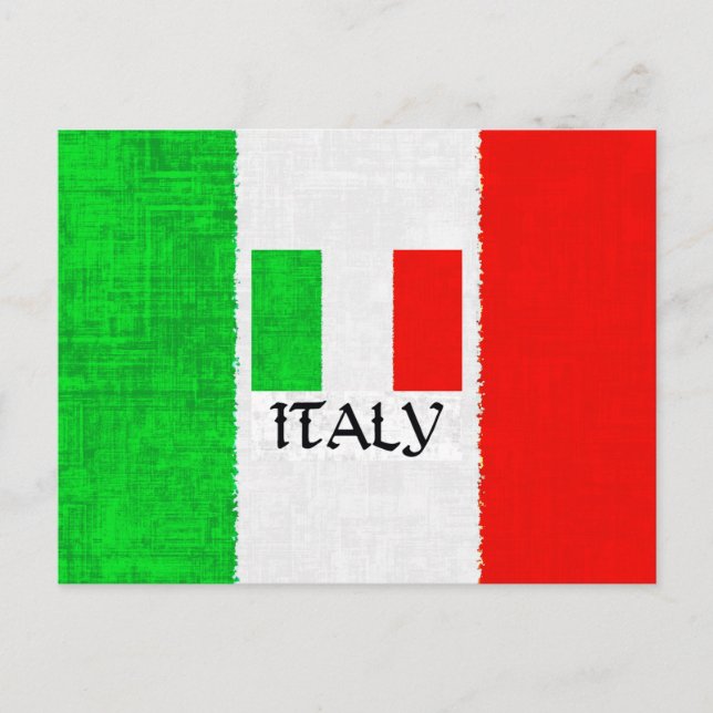CARTE POSTALE DRAPEAU ITALIEN (Devant)