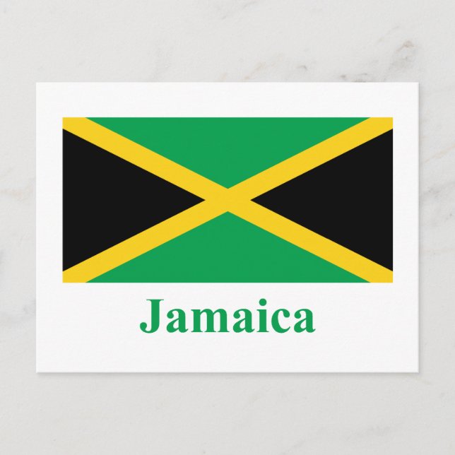 Carte Postale Drapeau Jamaïque avec nom (Devant)