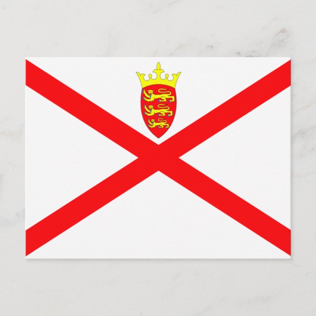 Carte Postale Drapeau Jersey (Devant)