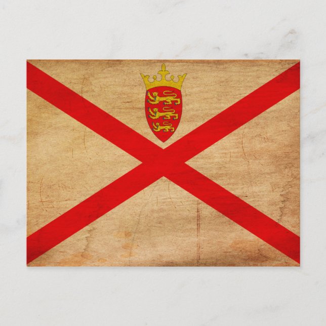 Carte Postale Drapeau Jersey (Devant)