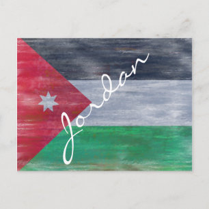 Carte Postale Drapeau jordanien en Jordanie
