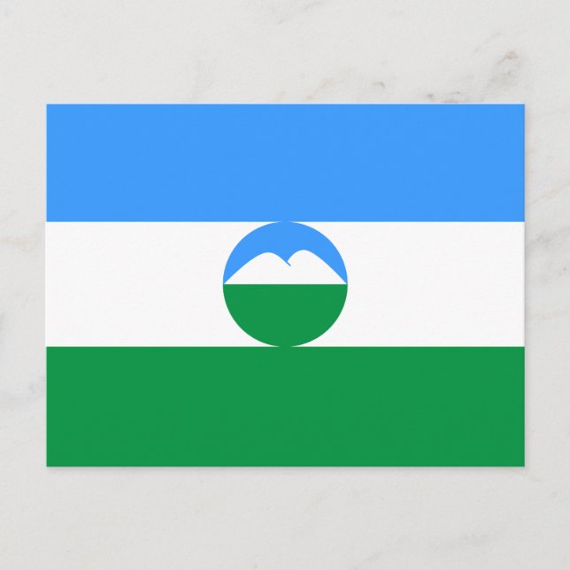 Carte Postale Drapeau Kabardino Balkaria (Devant)