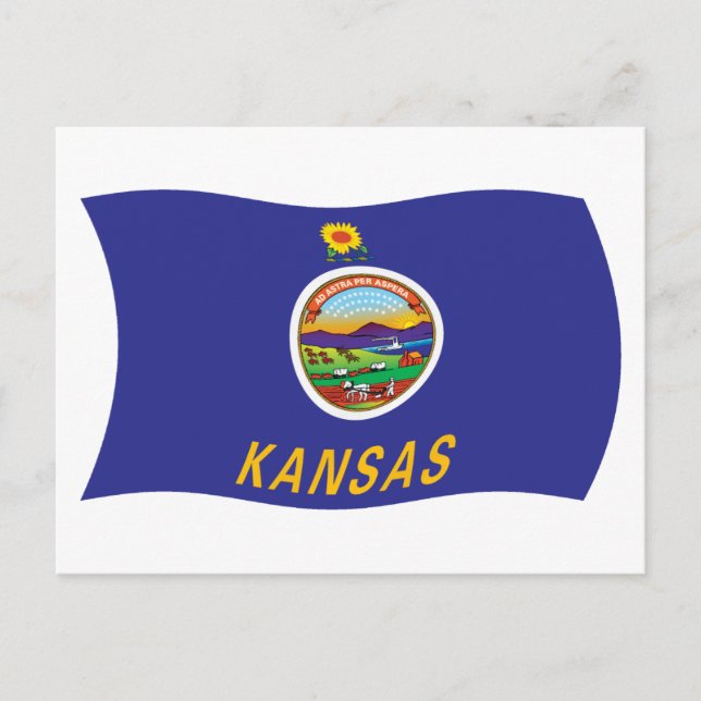 Carte postale Drapeau Kansas (Devant)