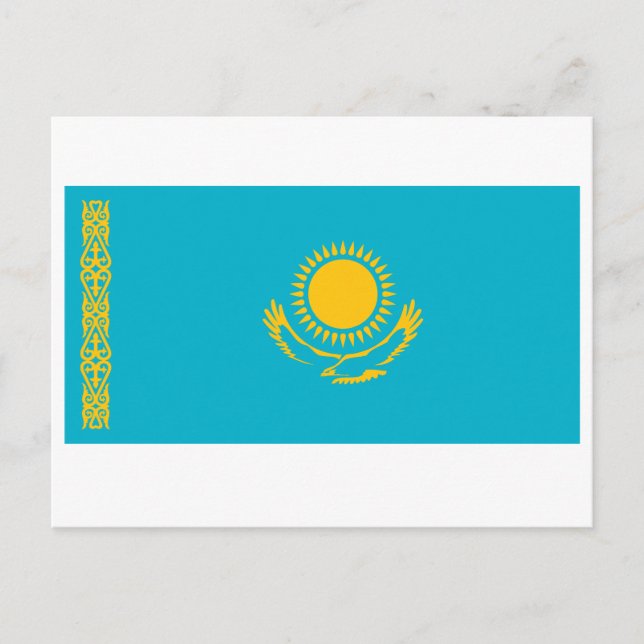 Carte postale Drapeau Kazakhstan (Devant)