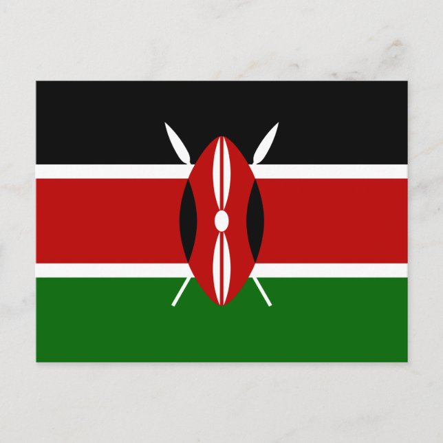 Carte Postale Drapeau kényan (Kenya) (Devant)
