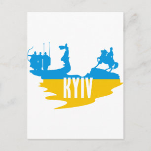 Carte Postale Drapeau Kiev